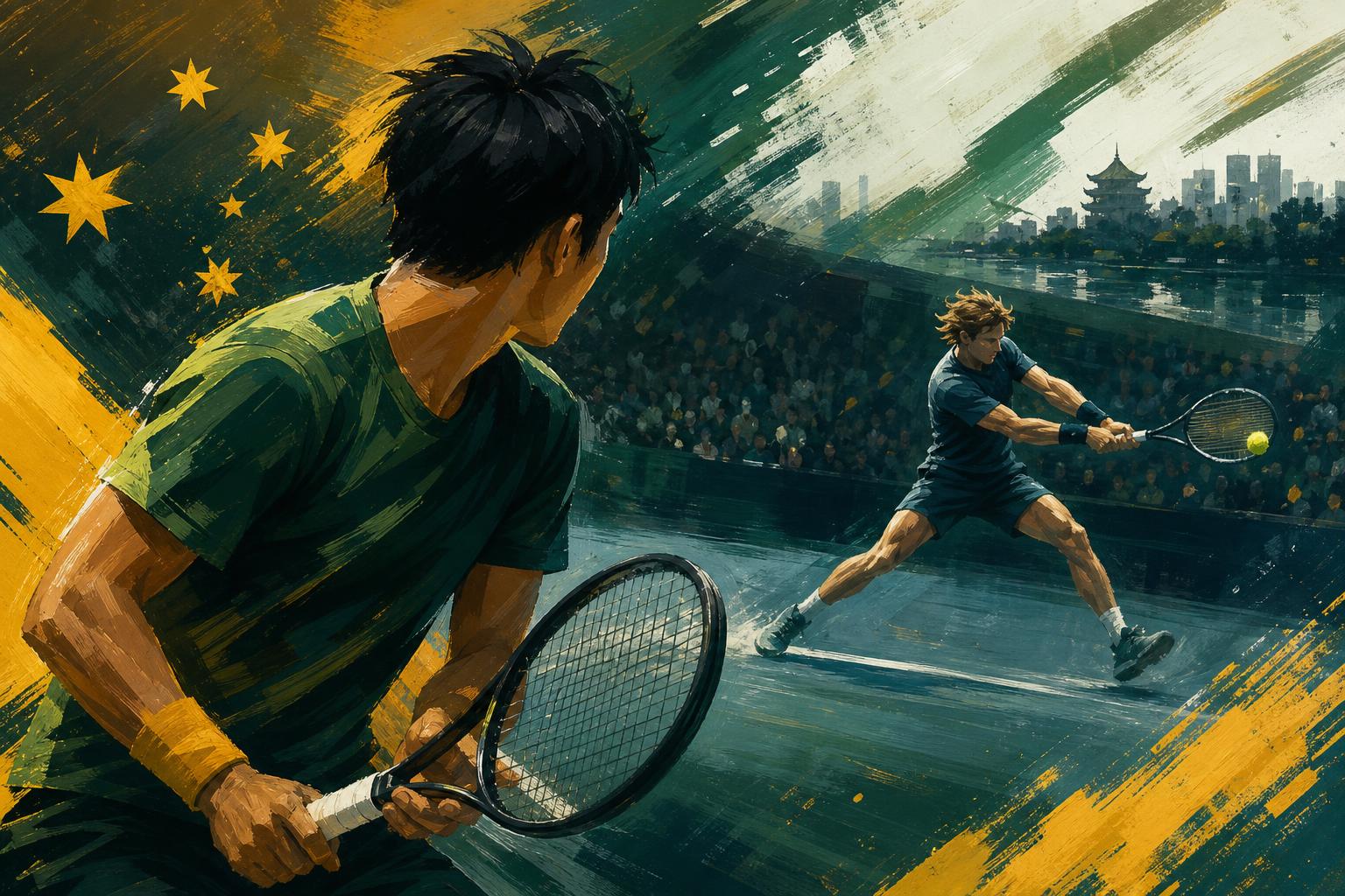 Rinky Hijikata’s Hangzhou test ends in a straight-sets lesson against Andrey Rublev
